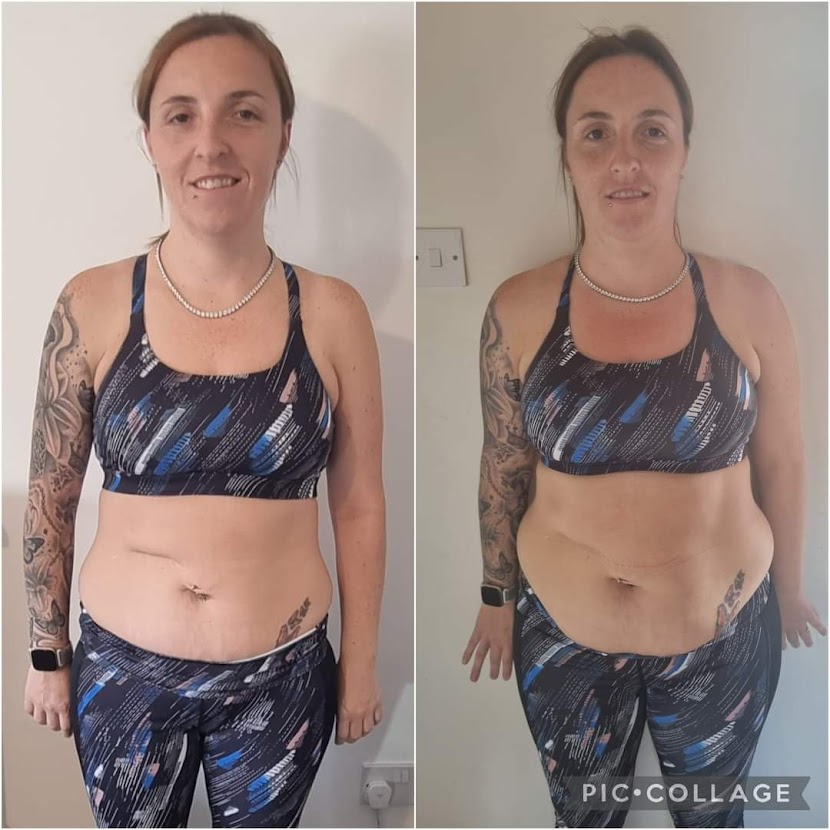 Lauren client body transformation before and after, Emiliano Disha Coaching